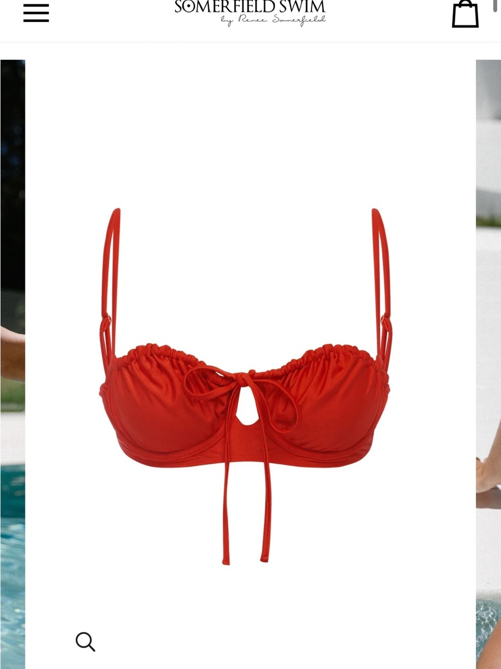 Somerfield Swim Small Cabarita top - poppy  - worn once